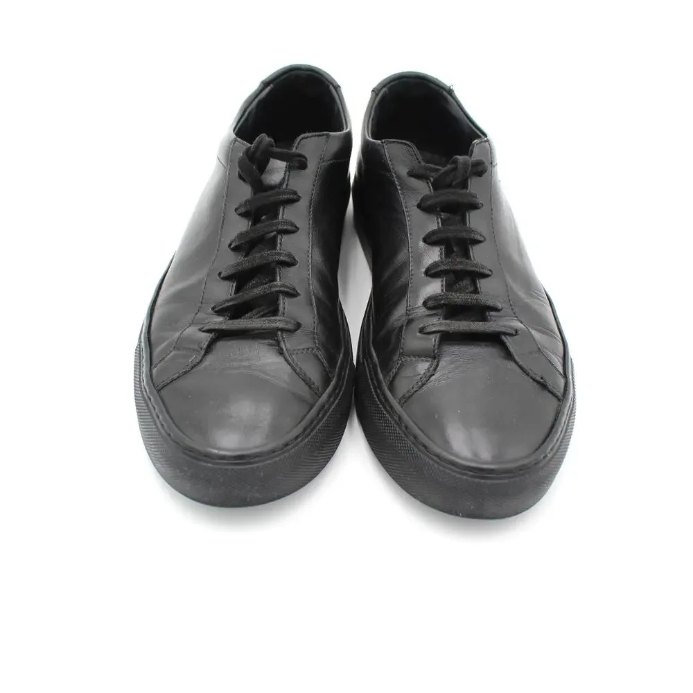 Common Projects Original Achilles Low Sneakers 44 Mens 11 Triple Black Leather